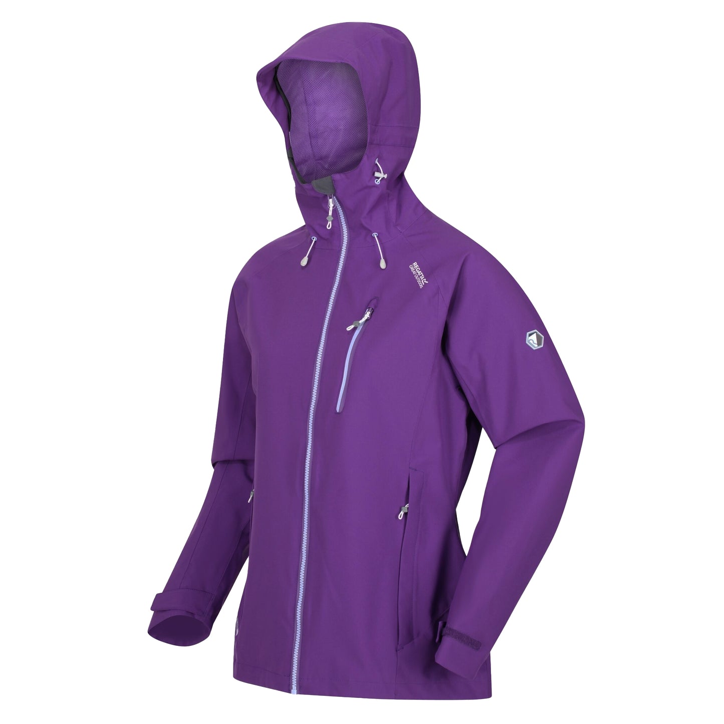 Plum - Side - Regatta Womens-Ladies Birchdale Shell Waterproof Jacket