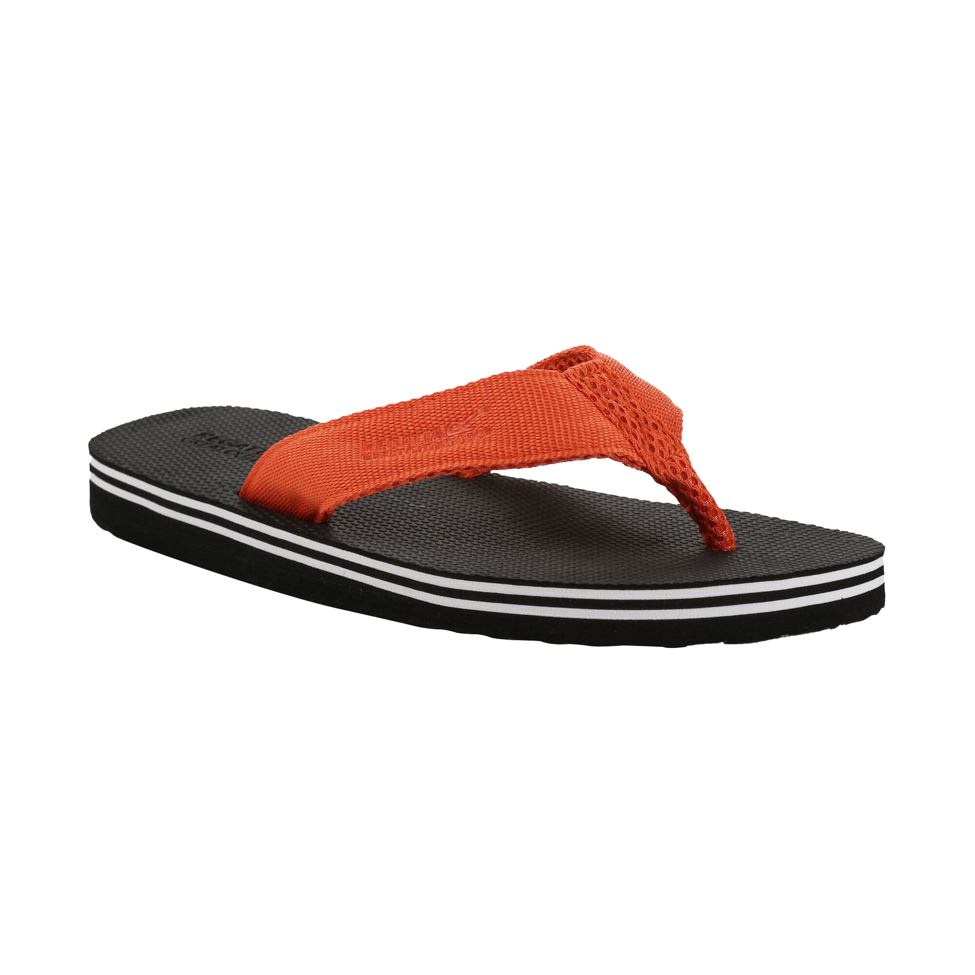 Ash-Rusty Orange - Front - Regatta Mens Rico Flip Flops