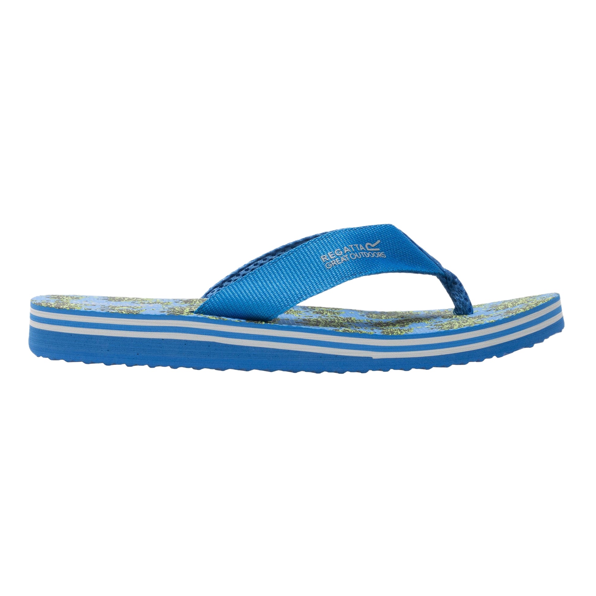 Sharp Green-Sonic Blue - Back - Regatta Mens Rico Flip Flops