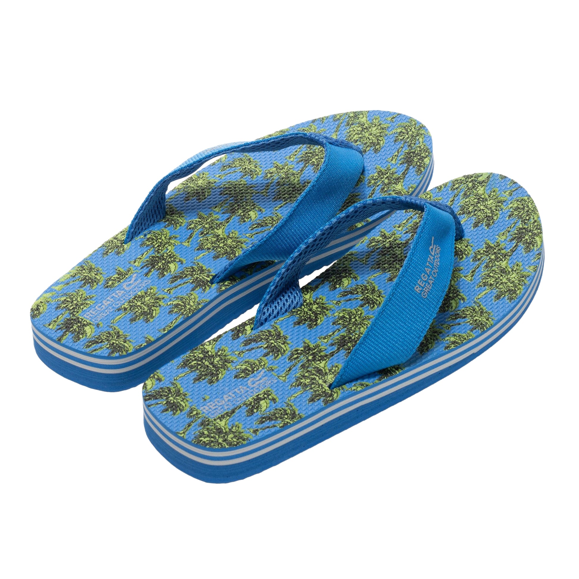 Sharp Green-Sonic Blue - Side - Regatta Mens Rico Flip Flops