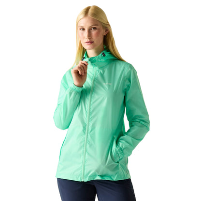 Ice Green - Lifestyle - Regatta Womens-Ladies Pack It III Waterproof Jacket