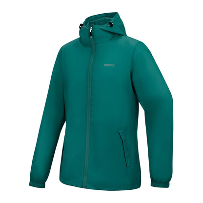 Mediterranean Green - Side - Regatta Womens-Ladies Pack It III Waterproof Jacket