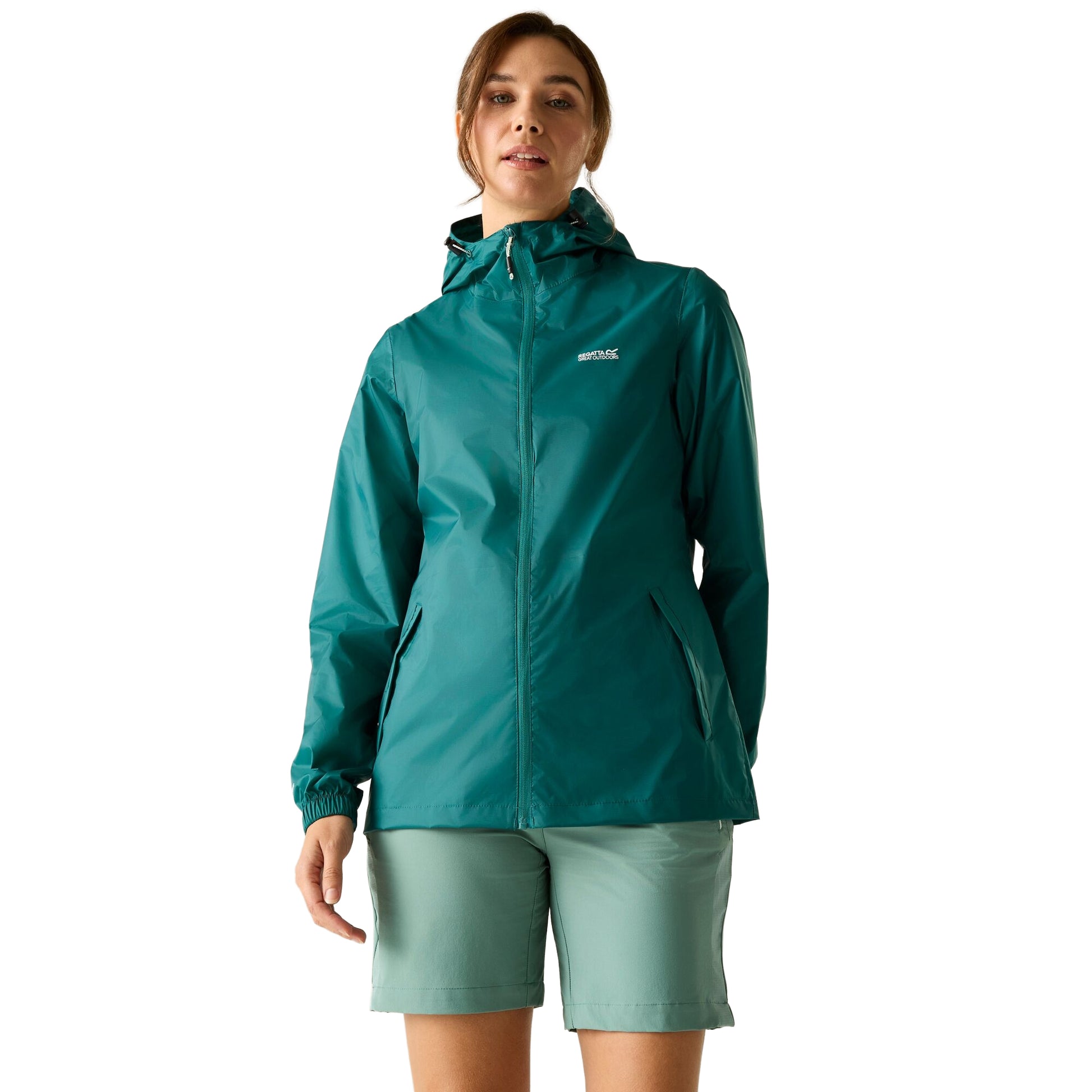 Mediterranean Green - Lifestyle - Regatta Womens-Ladies Pack It III Waterproof Jacket