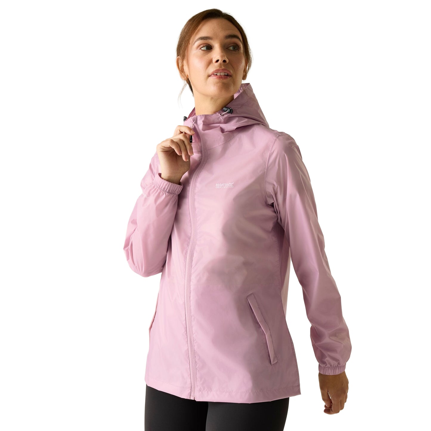 Powder Lilac - Lifestyle - Regatta Womens-Ladies Pack It III Waterproof Jacket
