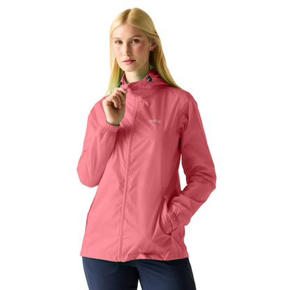 Peach Pink - Lifestyle - Regatta Womens-Ladies Pack It III Waterproof Jacket