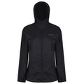 Black - Front - Regatta Womens-Ladies Pk It Jkt III Waterproof Hooded Jacket