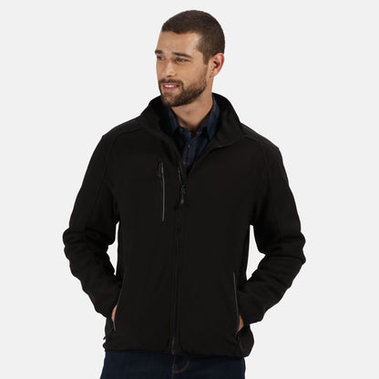 Black - Back - Regatta Professional Mens Waterproof Fleece Jacket