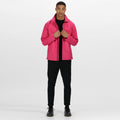 Hot Pink-Black - Back - Regatta Mens Ablaze Printable Softshell Jacket