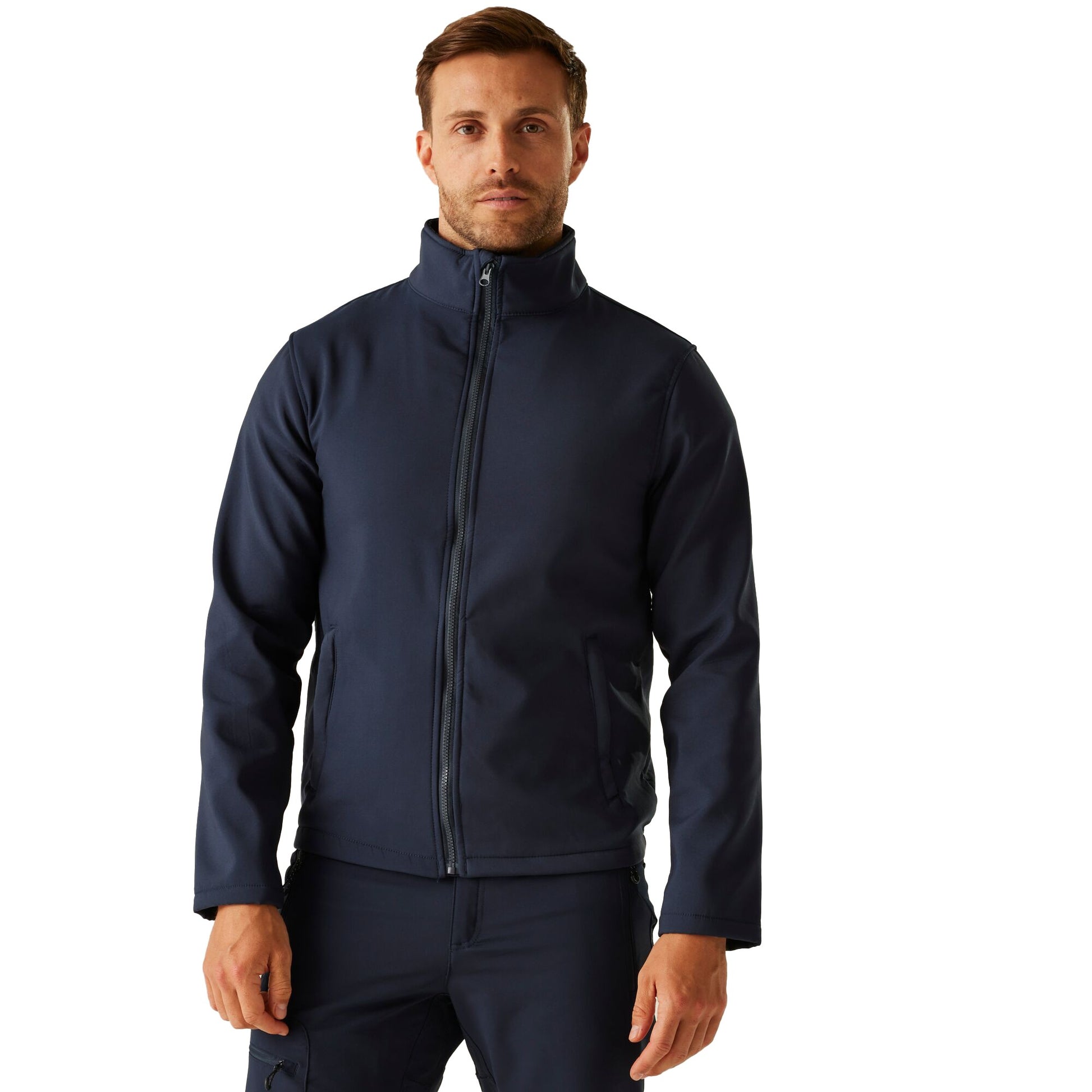 Navy - Side - Regatta Professional Mens Soft Shell Jacket