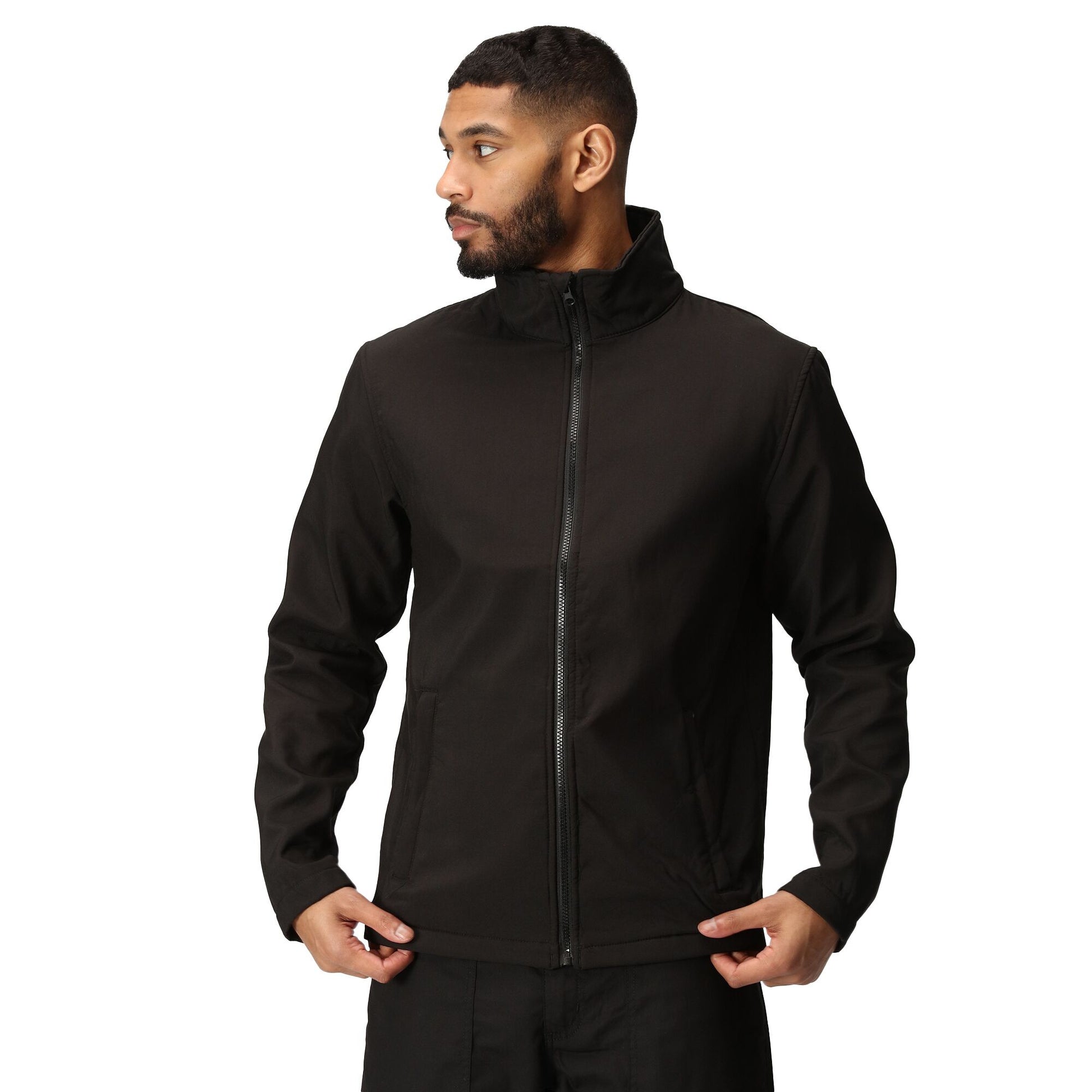 Black - Side - Regatta Professional Mens Soft Shell Jacket