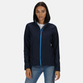 Navy Blue-French Blue - Back - Regatta Womens-Ladies Ablaze Printable Softshell Jacket