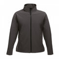 Seal Grey-Black - Front - Regatta Womens-Ladies Ablaze Printable Softshell Jacket