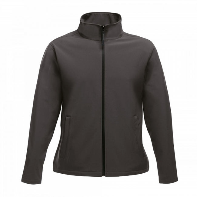 Seal Grey-Black - Front - Regatta Professional Womens-Ladies Printable Soft Shell Jacket