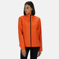 Magma Orange-Black - Back - Regatta Womens-Ladies Ablaze Printable Softshell Jacket
