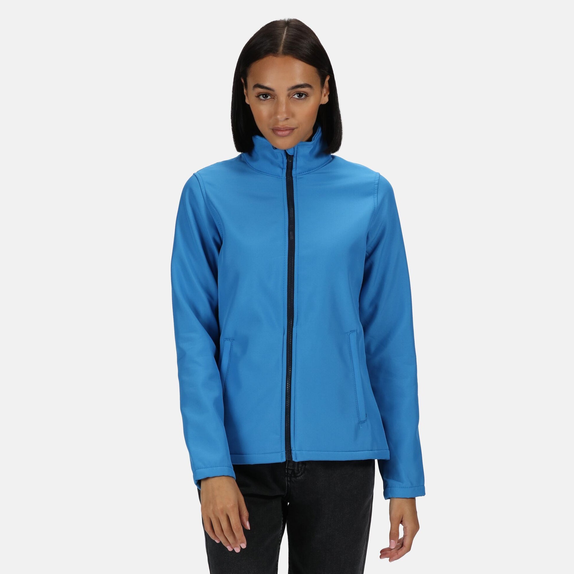 French Blue-Navy - Side - Regatta Professional Womens-Ladies Printable Soft Shell Jacket