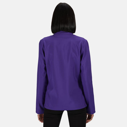 Purple-White - Side - Regatta Professional Womens-Ladies Printable Soft Shell Jacket