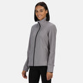 Rock Grey-Black - Back - Regatta Womens-Ladies Ablaze Printable Softshell Jacket