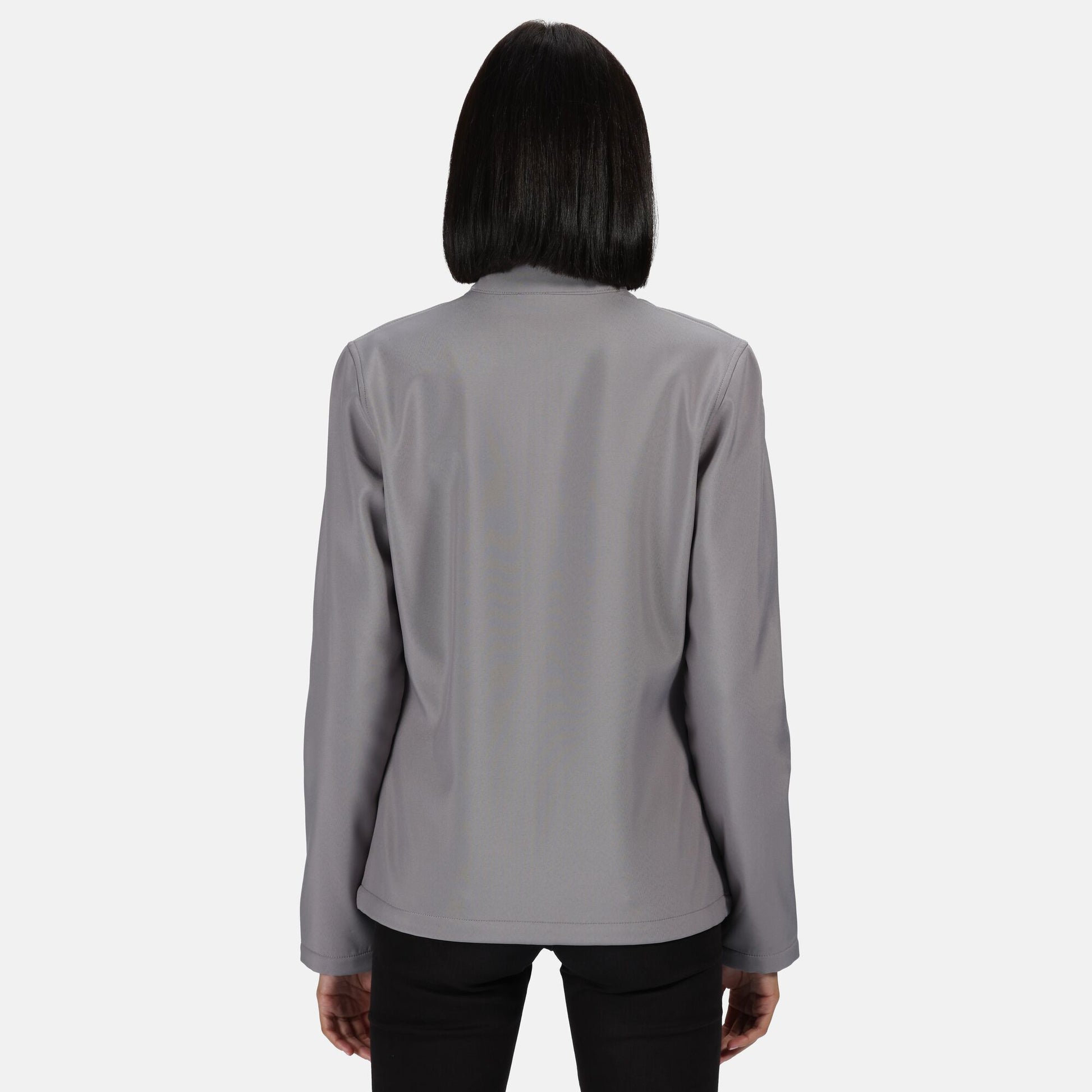 Rock Grey-Black - Side - Regatta Professional Womens-Ladies Printable Soft Shell Jacket
