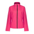 Hot Pink-Black - Front - Regatta Professional Womens-Ladies Printable Soft Shell Jacket