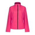 Hot Pink-Black - Front - Regatta Womens-Ladies Ablaze Printable Softshell Jacket