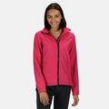 Hot Pink-Black - Back - Regatta Womens-Ladies Ablaze Printable Softshell Jacket