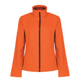 Magma Orange-Black - Front - Regatta Womens-Ladies Ablaze Printable Softshell Jacket