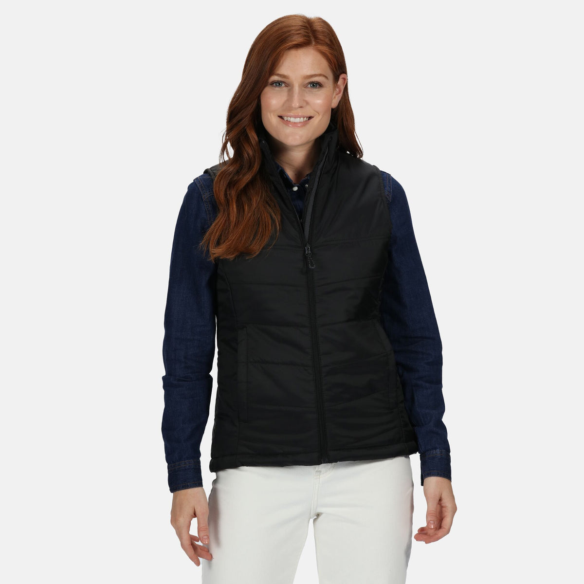 Black - Back - Regatta Professional Womens-Ladies Stage II Insulated Body Warmer