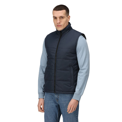 Navy-Black - Side - Regatta Professional Mens Quilted Insulated Body Warmer