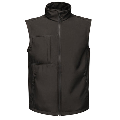 Black - Front - Regatta Professional Mens Softshell 3 Layer Body Warmer