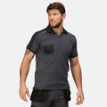 Seal Grey - Back - Regatta Mens Offensive Wicking Polo Shirt