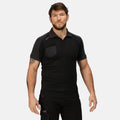 Black - Side - Regatta Mens Offensive Wicking Polo Shirt