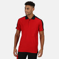 Classic Red-Black - Side - Regatta Professional Mens Contrast Coolweave Polo Shirt