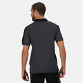 Seal Grey-Black - Side - Regatta Mens Contrast Coolweave Polo Shirt