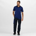 New Royal-Navy - Side - Regatta Mens Contrast Coolweave Polo Shirt