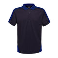 Navy-New Royal - Front - Regatta Mens Contrast Coolweave Polo Shirt