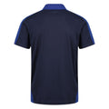 Navy-New Royal - Pack Shot - Regatta Mens Contrast Coolweave Polo Shirt