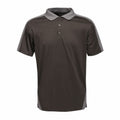 Black-Seal Grey - Front - Regatta Professional Mens Contrast Coolweave Polo Shirt