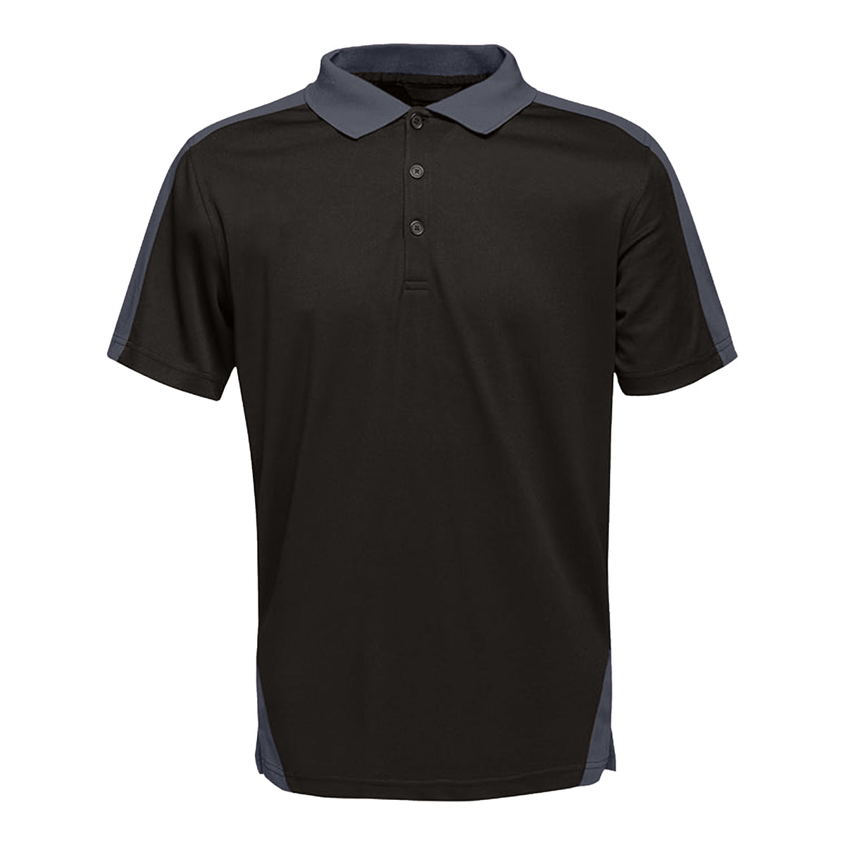 Black-Seal Grey - Front - Regatta Professional Mens Contrast Coolweave Polo Shirt