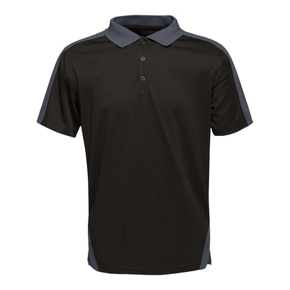 Black-Seal Grey - Front - Regatta Professional Mens Contrast Coolweave Polo Shirt