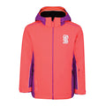 Orient Red-Traffic Purple - Front - Dare2B Childrens-Kids Quell Jacket