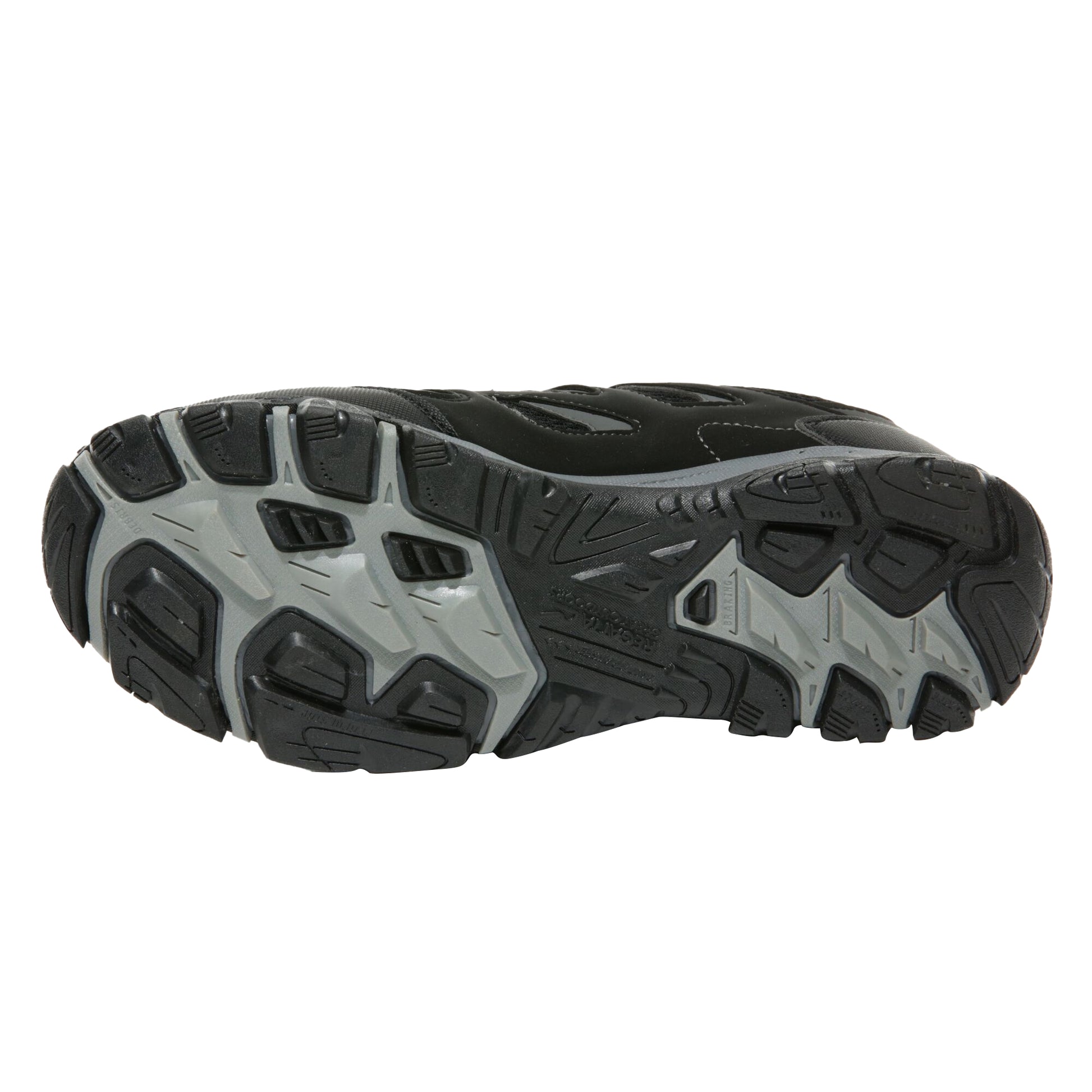 Black-Granite - Pack Shot - Regatta Childrens-Kids Holcombe Low Junior Hiking Boots