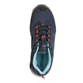 Navy-Fiery Coral - Pack Shot - Regatta Childrens-Kids Holcombe Low Junior Hiking Boots