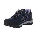 Navy Blazer-Lilac - Close up - Regatta Childrens-Kids Holcombe Low Junior Hiking Boots