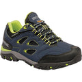 Navy Blaze-Lime Punch - Front - Regatta Childrens-Kids Holcombe Low Junior Hiking Boots
