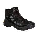 Jet Black-Granite Grey - Front - Regatta Mens Burrell II Hiking Boots