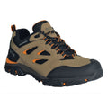 Gold Sand-Flame Orange - Front - Regatta Mens Holcombe IEP Low Hiking Boots