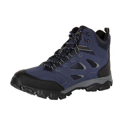 Navy-Granite - Lifestyle - Regatta Mens Holcombe IEP Mid Hiking Boots