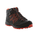 Black-Neon Peach - Front - Regatta Womens-Ladies Samaris Mid II Hiking Boots