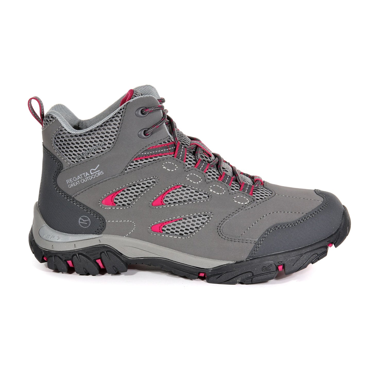 Steel-Vivacious - Back - Regatta Womens-Ladies Holcombe IEP Mid Hiking Boots