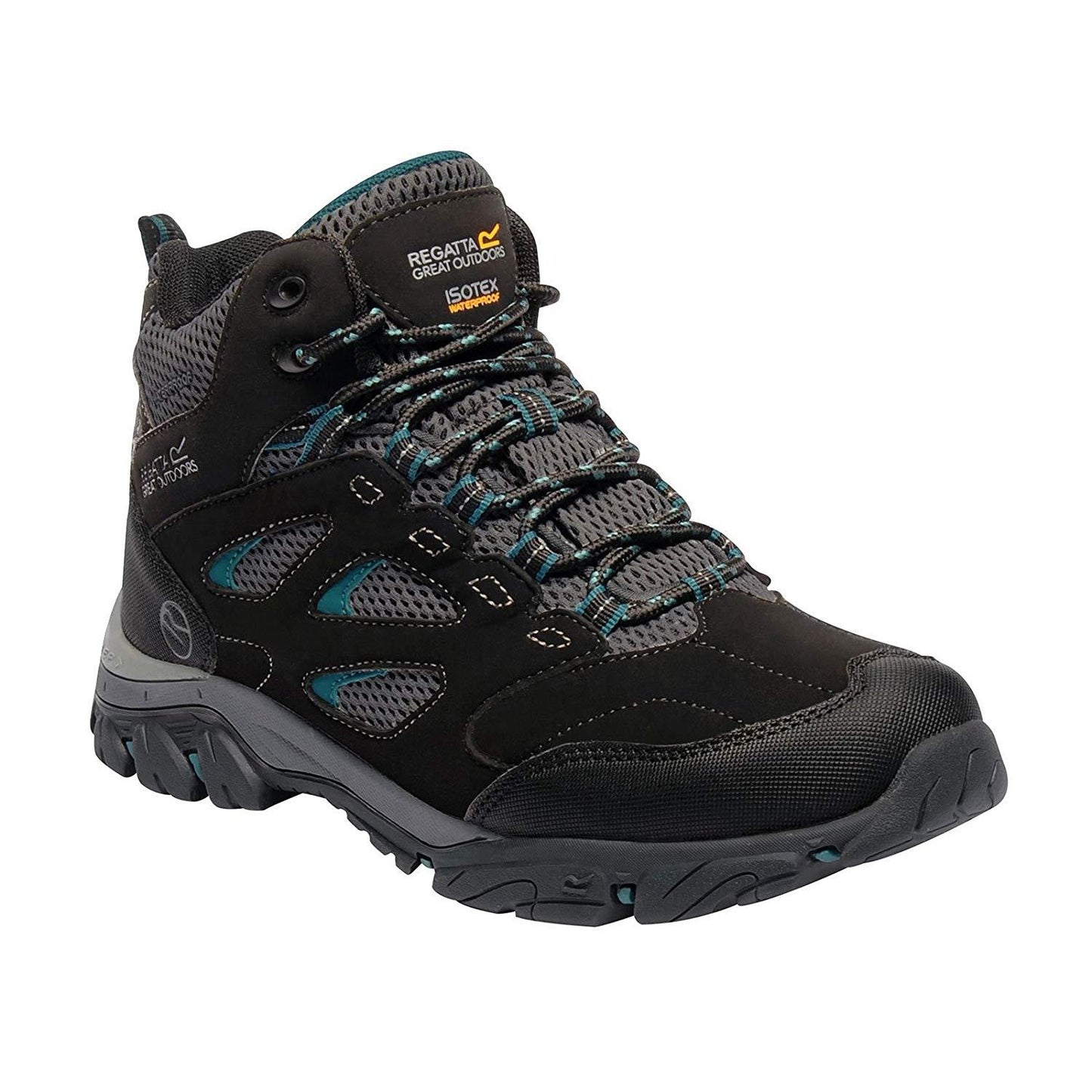 Black-Deep Lake - Front - Regatta Womens-Ladies Holcombe IEP Mid Hiking Boots